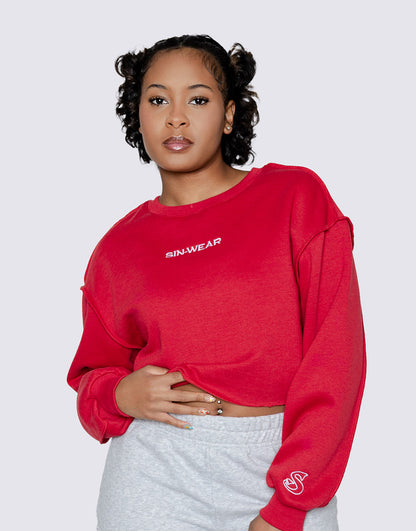 Crop Oversized Sweatshirt